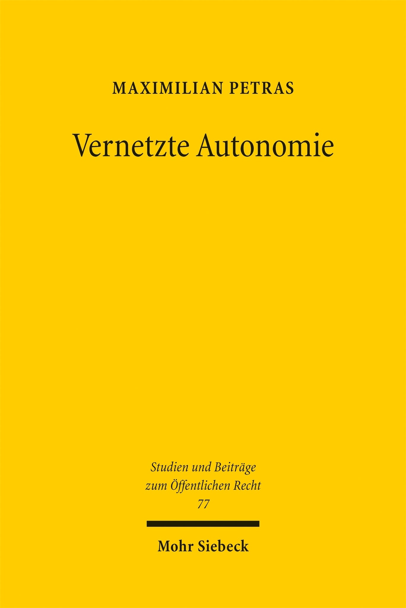 Cover image for Vernetzte Autonomie ISBN 9783161705908